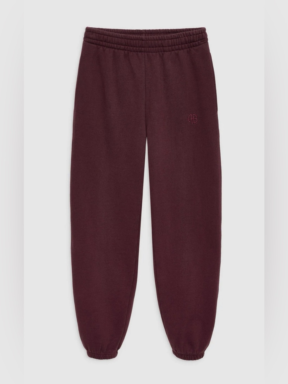 Anine Bing Dark Burgundy Karter Joggers